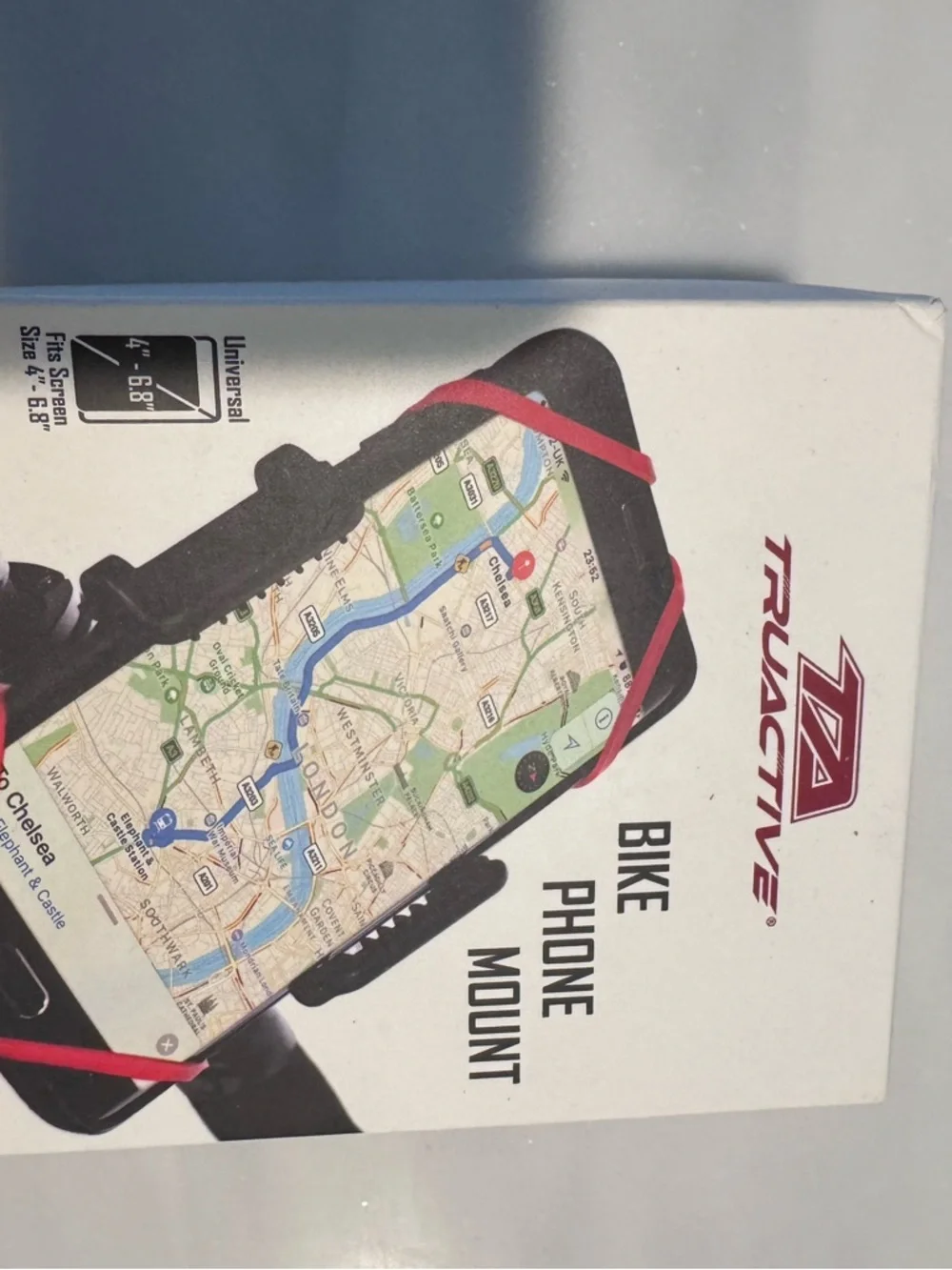 Active USA Bike Phone Mount - Black with Red and Pink Accents